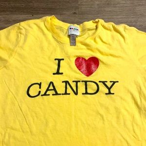 Yellow I ❤️ Candy shirt from Sugar Factory